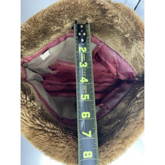Vintage United Hatters Cap & Millinery Mens Brown Faux Fur Winter Hat Medium - Picture 7 of 8